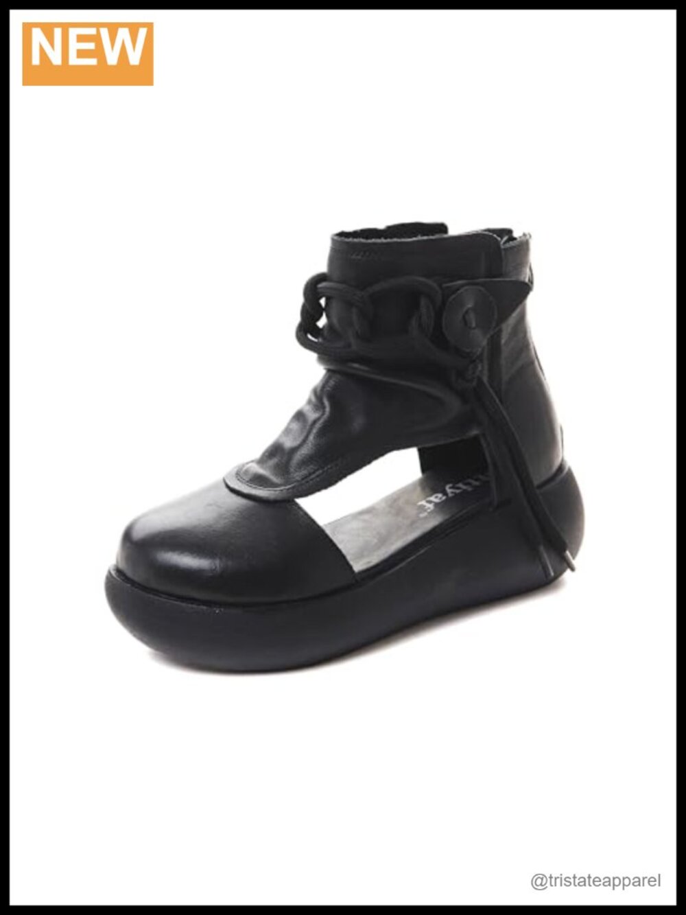 Women's High Top Leather Sandals Platform Summer Booties Ankle Boots
